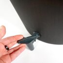 GRAF / GARANTIA Regentonne eckig, IBIZA 200 Liter grau, Regenfass umweltfreundlich aus recyceltem PP, made in Germany