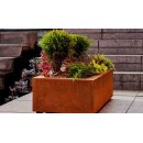 BAJO 1 Corten Metallblumentopf, Design- Objekt aus Cortenstahl, Materialdicke 2mm,45x45x30 cm, made in EU