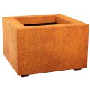 BAJO 1 Corten Metallblumentopf, Design- Objekt aus Cortenstahl, Materialdicke 2mm,45x45x30 cm, made in EU