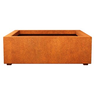 BAJO 3 Corten Metallblumentopf, Design- Objekt aus Corten- Stahl, Materialdicke 2mm, 90x90x30 cm