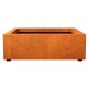 BAJO 3 Corten Metallblumentopf, Design- Objekt aus Corten- Stahl, Materialdicke 2mm, 90x90x30 cm