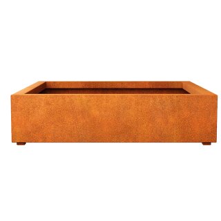 BAJO 4 Corten Metallblumentopf, Design aus Corten- Stahl, Materialdicke 2mm,120x120x30 cm