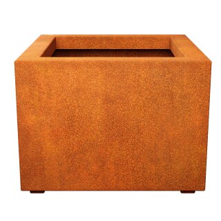 BAJO 5 Corten Metallblumentopf, Design-Objekt aus Corten-Stahl, Materialdicke 2mm,60x60x45 cm, made in EU