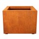 BAJO 5 Corten Metallblumentopf, Design-Objekt aus Corten-Stahl, Materialdicke 2mm,60x60x45 cm, made in EU