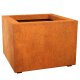 BAJO 5 Corten Metallblumentopf, Design-Objekt aus Corten-Stahl, Materialdicke 2mm,60x60x45 cm, made in EU