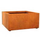 BAJO 6 Corten Metallblumentopf, Design-Objekt aus Corten-Stahl, Materialdicke 2mm, 90x90x45 cm, made in EU (Versand kostenfrei*)