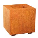 CUBO 1 Corten Metallblumentopf, Design-Objekt aus Corten-Stahl, Materialdicke 2mm, 30x30x30 cm