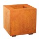 CUBO 1 Corten Metallblumentopf, Design-Objekt aus Corten-Stahl, Materialdicke 2mm, 30x30x30 cm