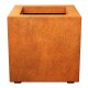 CUBO 2 Corten Metallblumentopf, Design-Objekt aus Corten-Stahl, Materialdicke 2mm, 45x45x45 cm