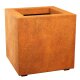 CUBO 2 Corten Metallblumentopf, Design-Objekt aus Corten-Stahl, Materialdicke 2mm, 45x45x45 cm