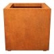 CUBO 3 Corten Metallblumentopf, Design-Objekt aus Corten-Stahl, Materialdicke 2mm, 60x60x60 cm