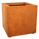 CUBO 3 Corten Metallblumentopf, Design-Objekt aus Corten-Stahl, Materialdicke 2mm, 60x60x60 cm