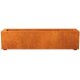 LARGO 2 Corten Metallblumentopf, Design-Objekt aus Corten-Stahl, Materialdicke 2mm, 120x30x30 cm