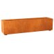 LARGO 2 Corten Metallblumentopf, Design-Objekt aus Corten-Stahl, Materialdicke 2mm, 120x30x30 cm