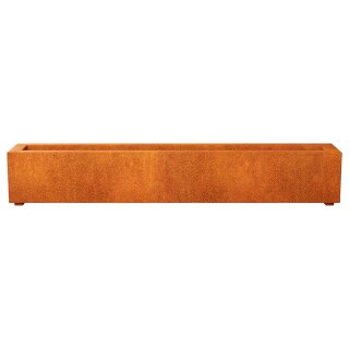 LARGO 3 Corten Metallblumentopf, Design-Objekt aus Corten-Stahl, Materialdicke 2mm,180x30x30 cm