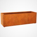 LARGO 7 Corten Metallblumentopf, Design-Objekt aus Corten-Stahl, Materialdicke 2mm, 180x60x60 cm