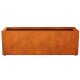LARGO 7 Corten Metallblumentopf, Design-Objekt aus Corten-Stahl, Materialdicke 2mm, 180x60x60 cm