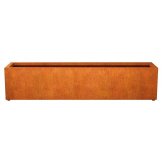 LARGO 8 Corten Metallblumentopf, Design-Objekt aus Corten-Stahl, Materialdicke 2mm, 270x60x60 cm
