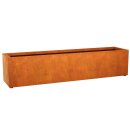 LARGO 8 Corten Metallblumentopf, Design-Objekt aus Corten-Stahl, Materialdicke 2mm, 270x60x60 cm