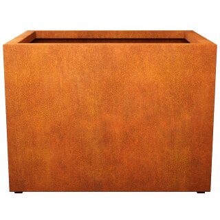 LARGO 9 Corten Metallblumentopf, Design-Objekt aus Corten-Stahl, Materialdicke 2mm, 120x90x90 cm