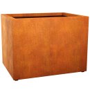LARGO 9 Corten Metallblumentopf, Design-Objekt aus Corten-Stahl, Materialdicke 2mm, 120x90x90 cm