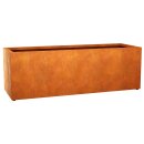 LARGO 11 Corten Metallblumentopf, Design-Objekt aus Corten-Stahl, Materialdicke 2mm, 270x90x90 cm