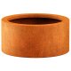 CIRCULO 4 Corten Rund Metallblumentopf, Design-Objekt aus Corten-Stahl, Materialdicke 2mm, 60x30 cm