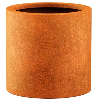 CIRCULO 5 Corten Rund Metallblumentopf, Design-Objekt aus Corten-Stahl, Materialdicke 2mm, 60x60 cm