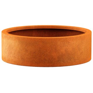 CIRCULO 7 Corten Rund Metallblumentopf, Design-Objekt aus Corten-Stahl, Materialdicke 2mm, 90x30 cm