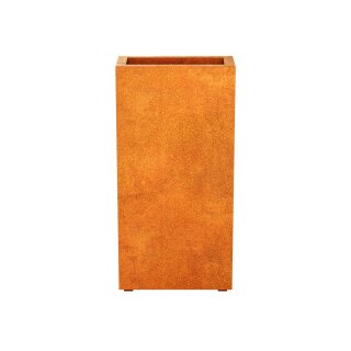 ESTRECHO 2 Corten Metallblumentopf, Design-Objekt aus Corten-Stahl, Materialdicke 2mm, 60x30x120 cm