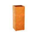 ESTRECHO 6 Corten Metallblumentopf, Design-Objekt aus Corten-Stahl, Materialdicke 2mm, 60x60x150 cm