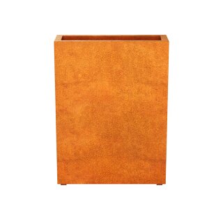 ESTRECHO 8 Corten Metallblumentopf, Design-Objekt aus Corten-Stahl, Materialdicke 2mm, 90x30x120 cm