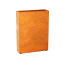 ESTRECHO 8 Corten Metallblumentopf, Design-Objekt aus Corten-Stahl, Materialdicke 2mm, 90x30x120 cm