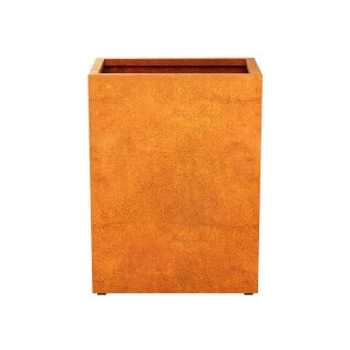 ESTRECHO 11 Corten Metallblumentopf, Design-Objekt aus Corten-Stahl, Materialdicke 2mm, 90x60x120 cm