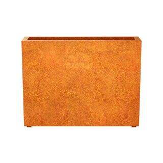 ESTRECHO 13 Corten Metallblumentopf, Design-Objekt aus Corten-Stahl, Materialdicke 2mm, 120x30x90 cm