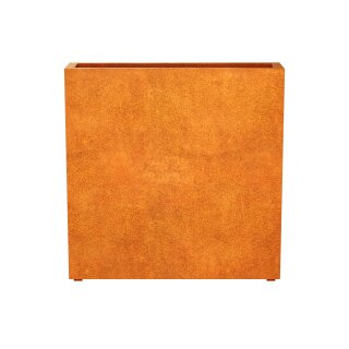 ESTRECHO 14 Corten Metallblumentopf, Design-Objekt aus Corten-Stahl, Materialdicke 2mm, 120x30x120 cm
