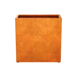 ESTRECHO 16 Corten Metallblumentopf, Design-Objekt aus Corten-Stahl, Materialdicke 2mm, 120x60x90 cm