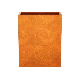 ESTRECHO 17 Corten Metallblumentopf, Design-Objekt aus Corten-Stahl, Materialdicke 2mm, 120x60x120 cm