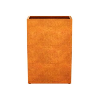 ESTRECHO 18 Corten Metallblumentopf, Design-Objekt aus Corten-Stahl, Materialdicke 2mm, 120x60x150 cm