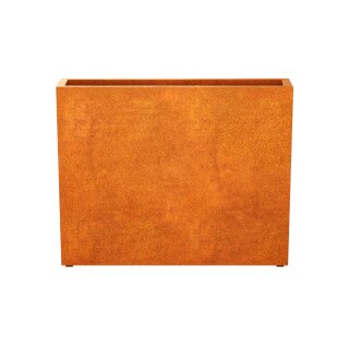 ESTRECHO 20 Corten Metallblumentopf, Design-Objekt aus Corten-Stahl, Materialdicke 2mm, 150x30x120 cm