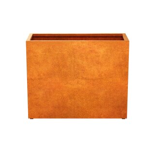 ESTRECHO 23 Corten Metallblumentopf, Design-Objekt aus Corten-Stahl, Materialdicke 2mm, 150x60x120 cm