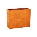 ESTRECHO 23 Corten Metallblumentopf, Design-Objekt aus Corten-Stahl, Materialdicke 2mm, 150x60x120 cm