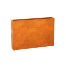 ESTRECHO 26 Corten Metallblumentopf, Design-Objekt aus Corten-Stahl, Materialdicke 2mm, 180x30x120 cm