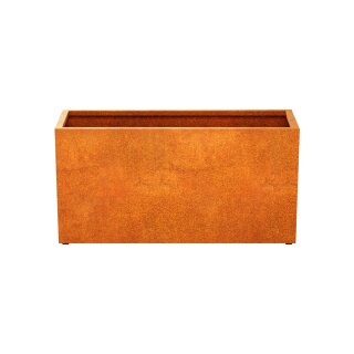 ESTRECHO 28 Corten Metallblumentopf, Design-Objekt aus Corten-Stahl, Materialdicke 2mm, 180x60x90 cm