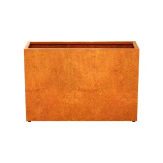 ESTRECHO 29 Corten Metallblumentopf, Design-Objekt aus Corten-Stahl, Materialdicke 2mm, 180x60x120 cm