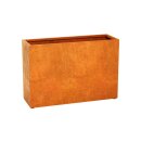ESTRECHO 29 Corten Metallblumentopf, Design-Objekt aus Corten-Stahl, Materialdicke 2mm, 180x60x120 cm