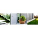 PENTAGON S Geometrischer Corten Metallblumentopf, Design-Objekt aus Corten-Stahl, Materialdicke 2mm, 60x60x50 cm
