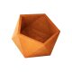 PENTAGON S Geometrischer Corten Metallblumentopf, Design-Objekt aus Corten-Stahl, Materialdicke 2mm, 60x60x50 cm