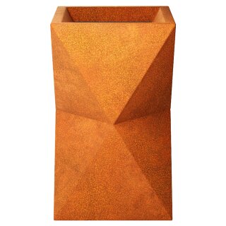 AMPOLLETA S Geometrischer Corten Metallblumentopf, Design-Objekt aus Corten-Stahl, Materialdicke 2mm, 45x45x82.5 cm, made in EU (Versand kostenfrei*)