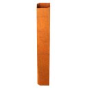 ANTORCHA Geometrischer Corten Metallblumentopf, Design-Objekt aus Corten-Stahl, Materialdicke 2mm, 13x13x120 cm